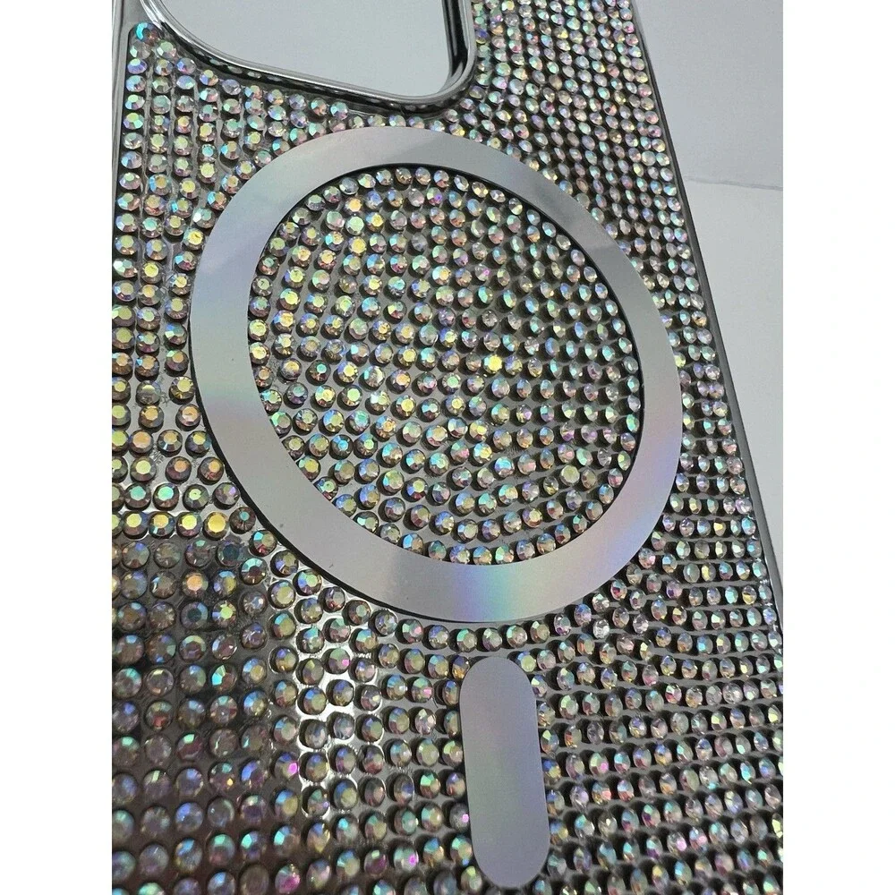 Los Angeles Boutique Luxury Rhinestone Iridescent iPhone 13 Pro Case Magsafe NEW